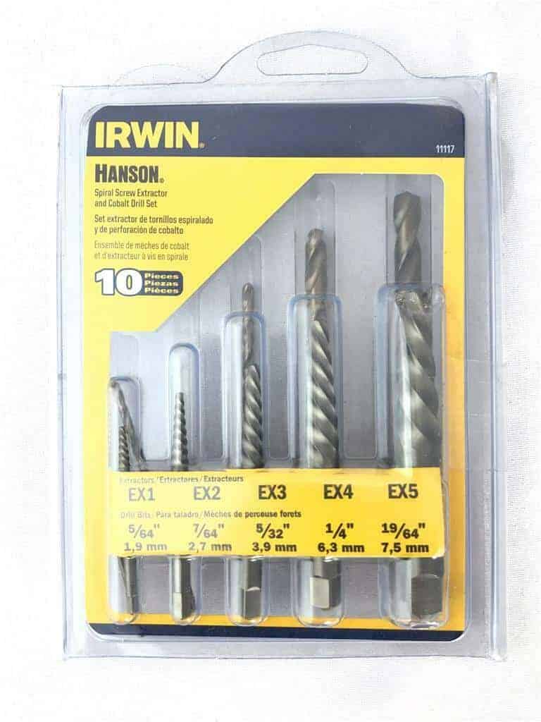 IRWIN Hanson 10-Piece Spiral Screw Extractor & Cobalt Drill Set #11117 