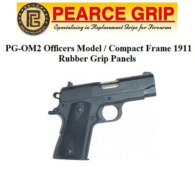 1911 Handgun Pistol Grip Rubber Black PG-1911-1 by Pearce Fits 1911 