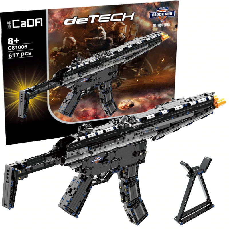 Silenced Machine Gun compatible w/toy brick minifig MP5 SWAT Police MP5K W155 